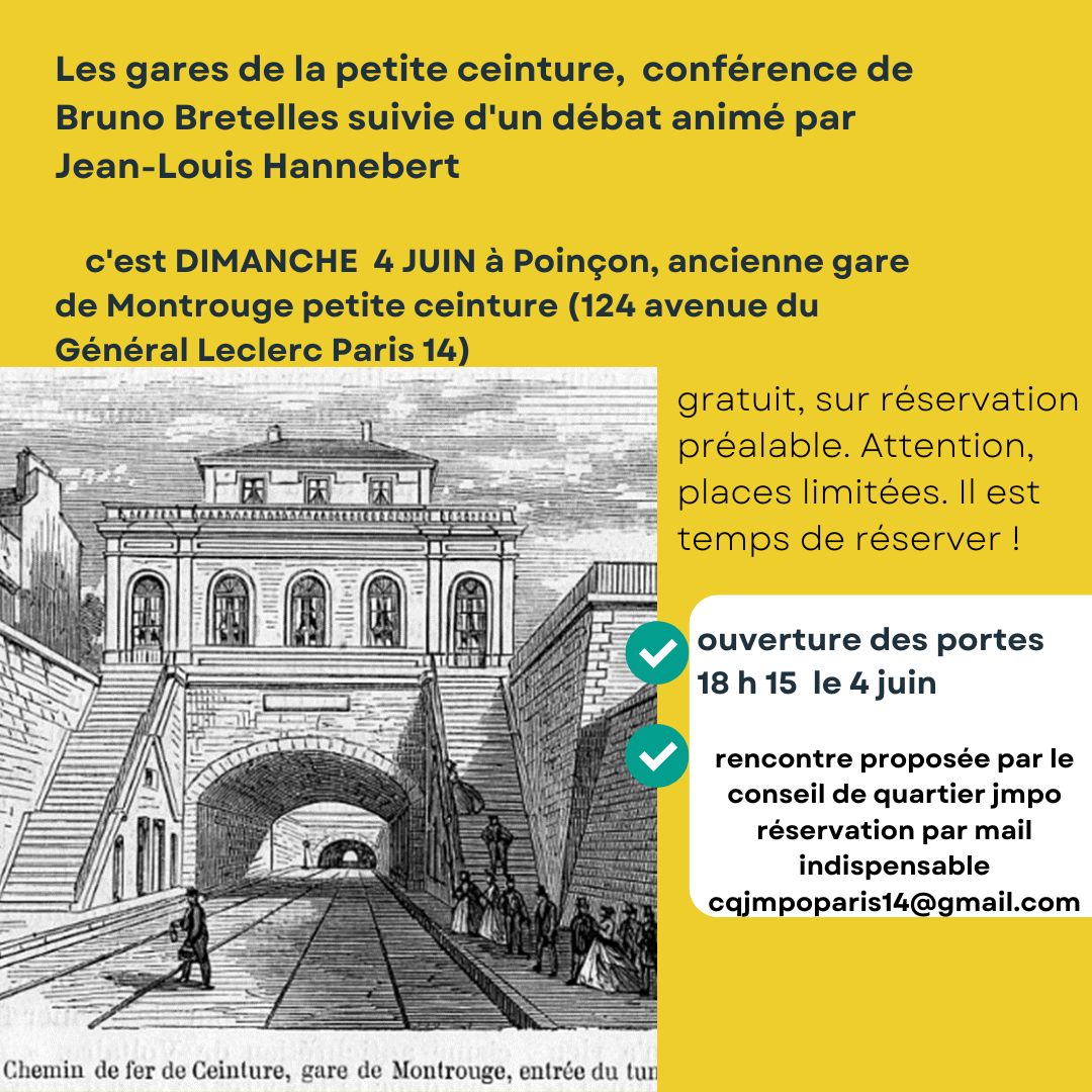 Conférence - débat à Poinçon :  Les gares de la petite ceinture  